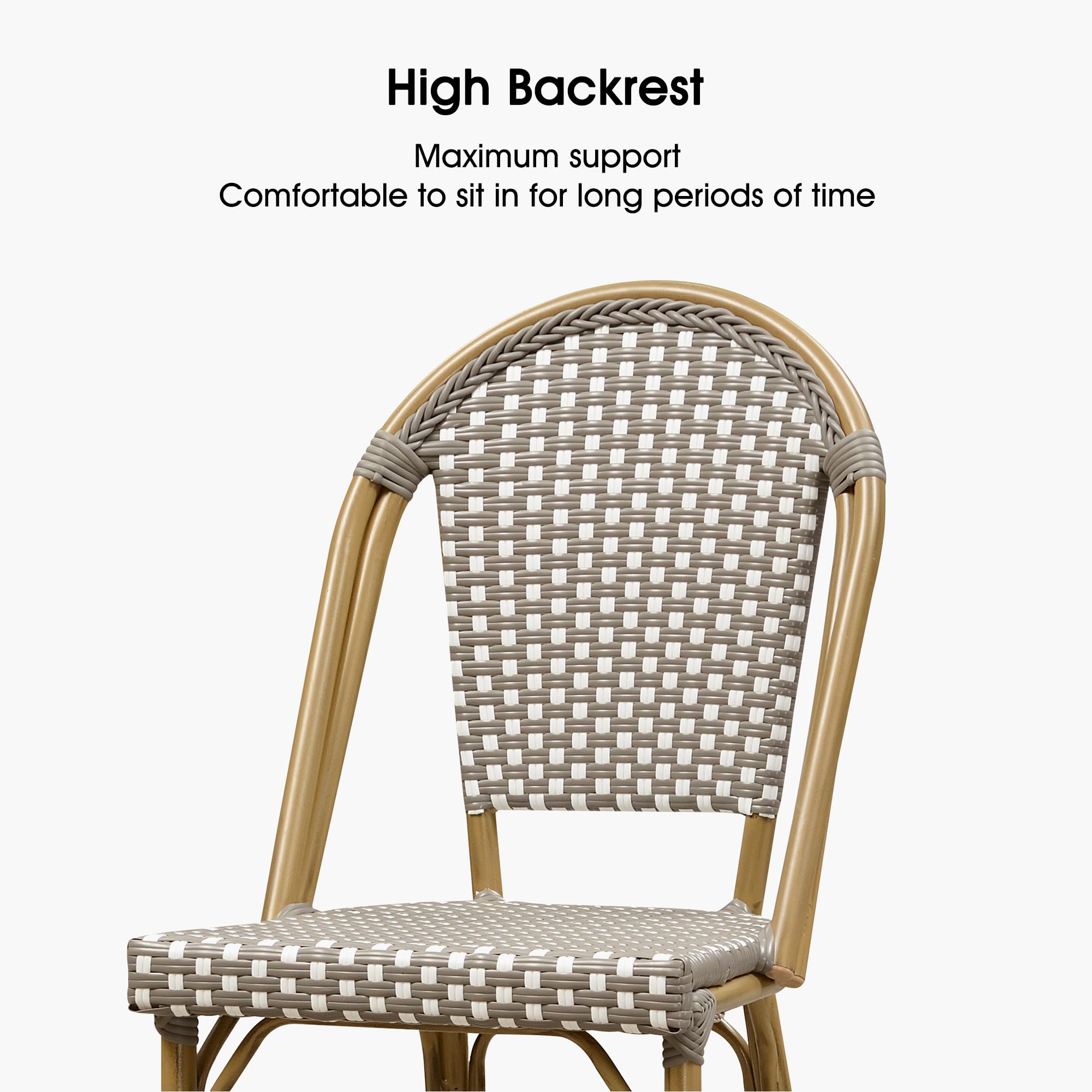 High Backrest  
Maximum support  
Comfortable to sit in for long periods of time