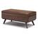 Left. Simpli Home - Owen Lift Top Large Coffee Table Storage Ottoman - Distressed Chestnut Brown.