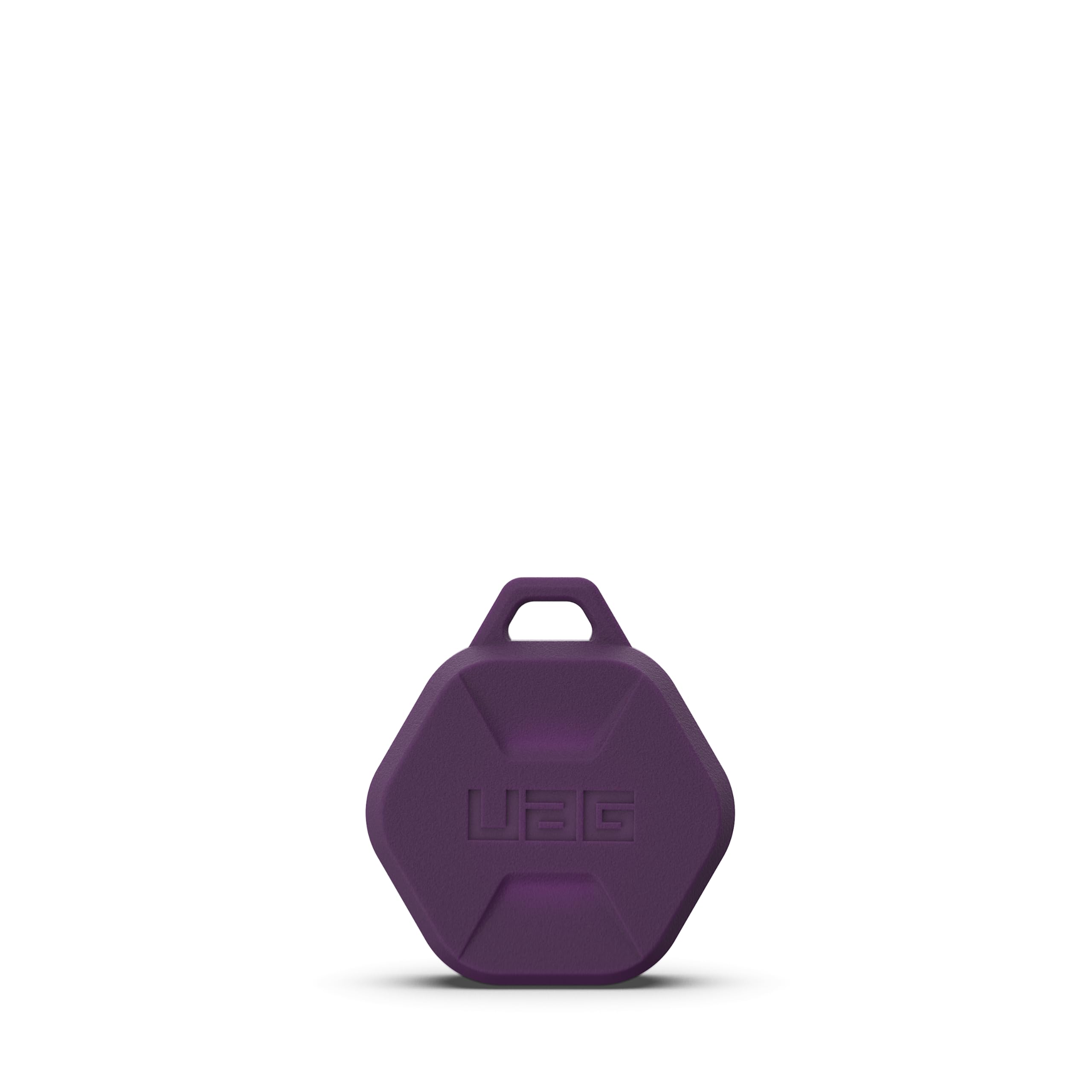 Alt View 5. UAG - AirTag Case w/ Carabiner Attachment for Keys, Backpacks, Pets - Rugged Protective Cover Holder - Deep Purple Synth.