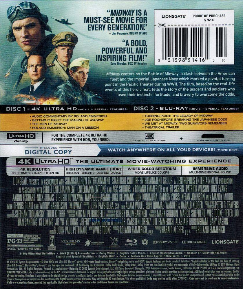 Alt View 1. Midway   - 4K Blu-Ray.