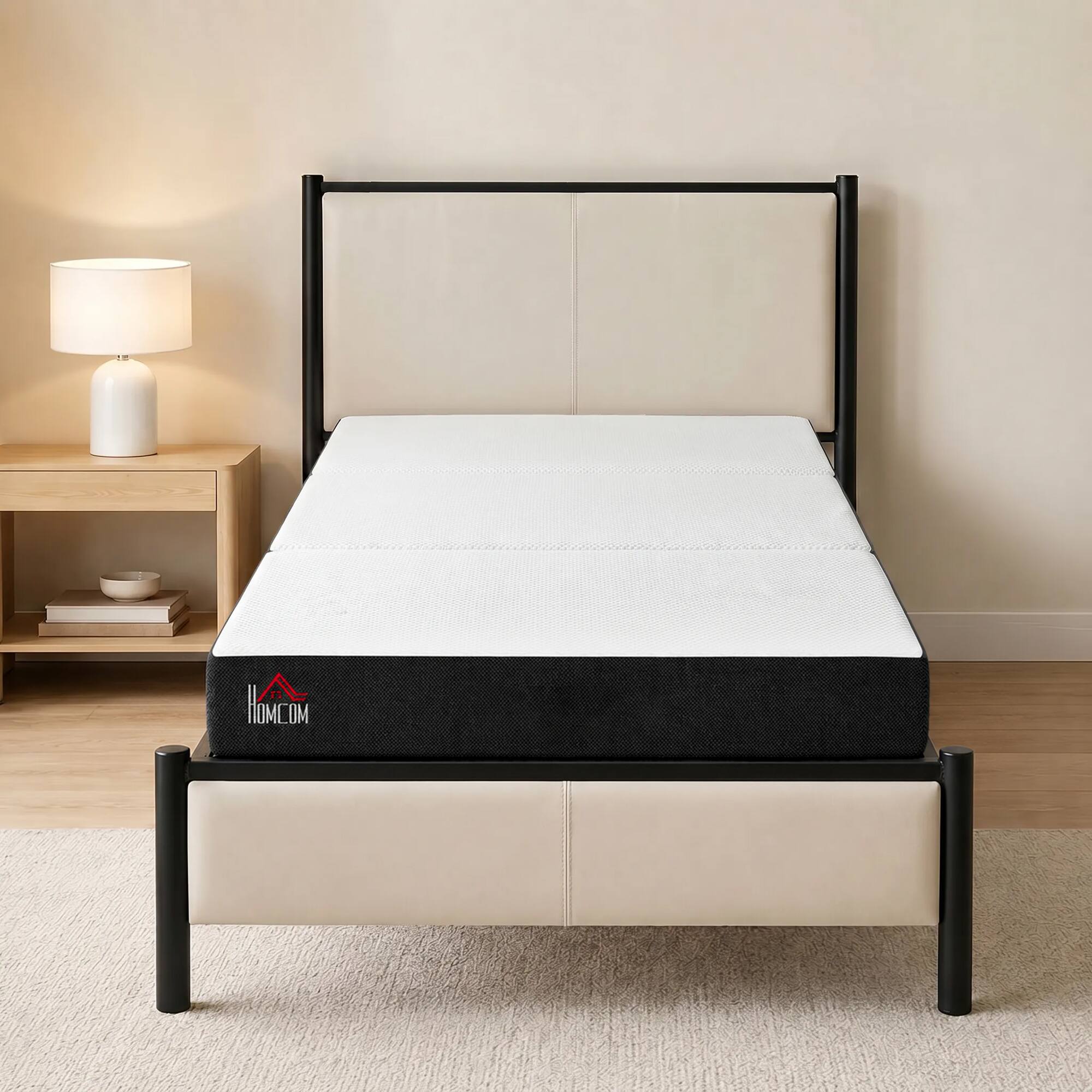 Alt View 8. Homcom - Mattress, 6 Inch Memory Foam Mattress for Guest, Camping, RV, Travel, Yoga, Made in USA - White.