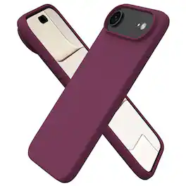 Ornarto - Designed for iPhone Air Case 6.5", Liquid Silicone Soft Gel Rubber Shockproof Protective Case - Wine Red