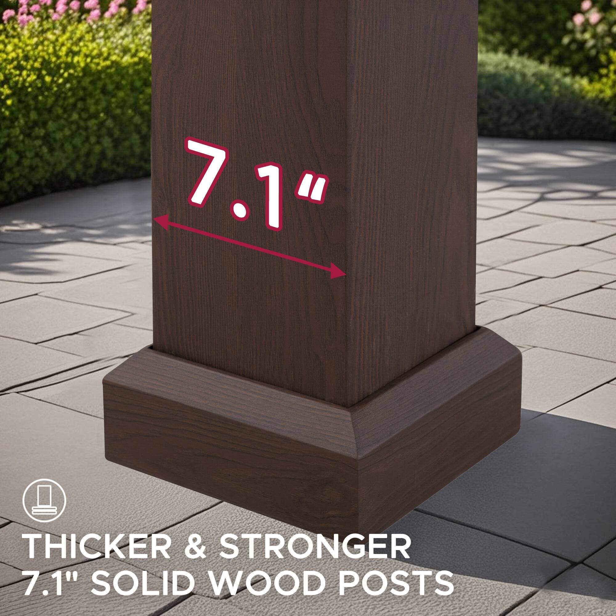 7.1" THICKER & STRONGER 7.1" SOLID WOOD POSTS