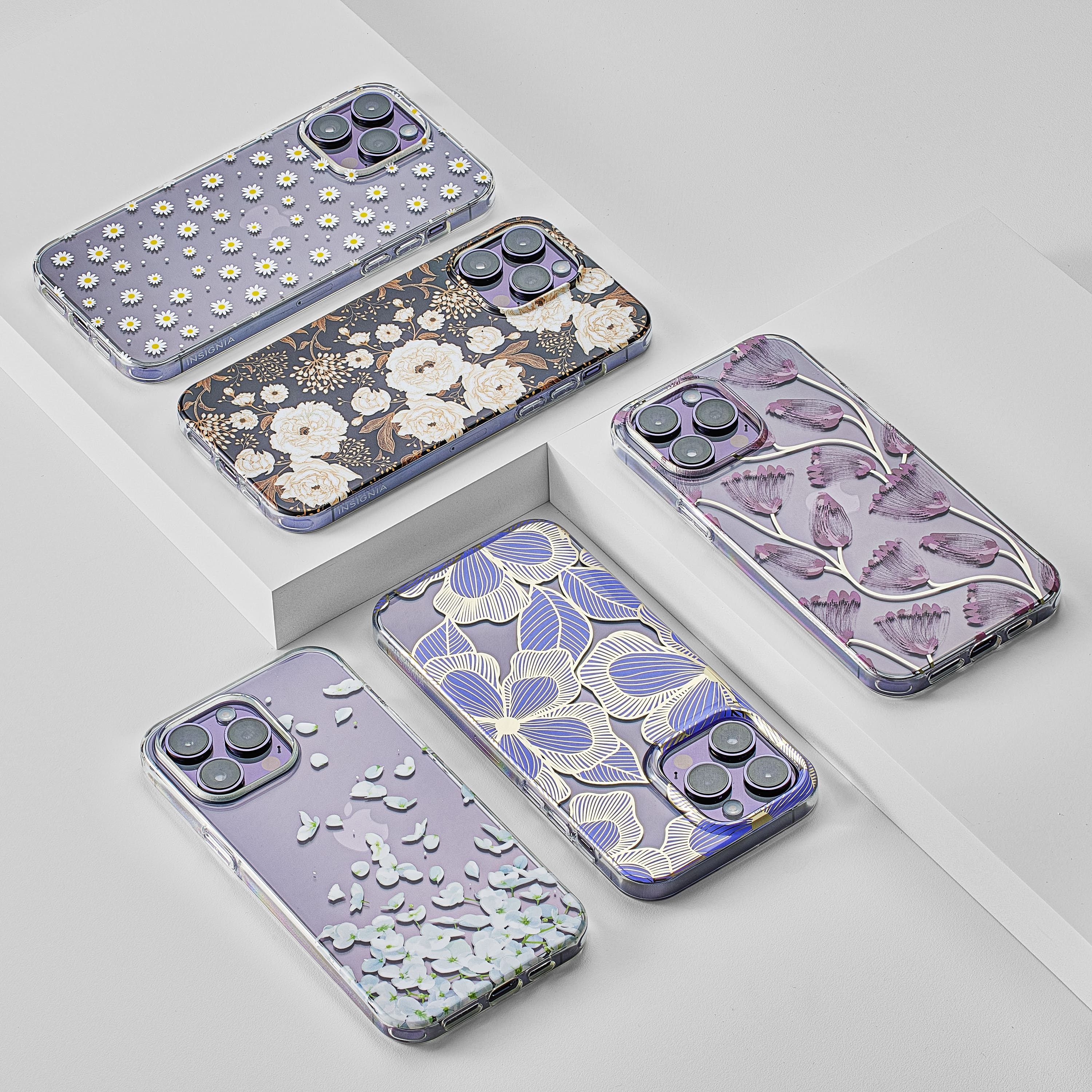 Alt View 16. Insignia™ - Hard-Shell Case for iPhone 14 Pro - Falling Flower.