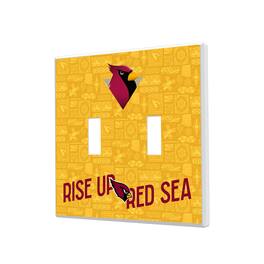 Keyscaper - Arizona Cardinals 2024 Illustrated Limited Edition Double Toggle Light Switch Plate - White