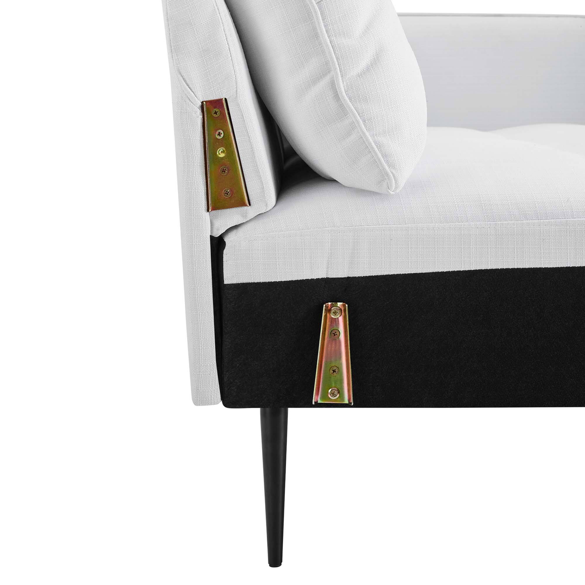 Alt View 7. Modway - Cameron Tufted Fabric Sofa by Modway - White.
