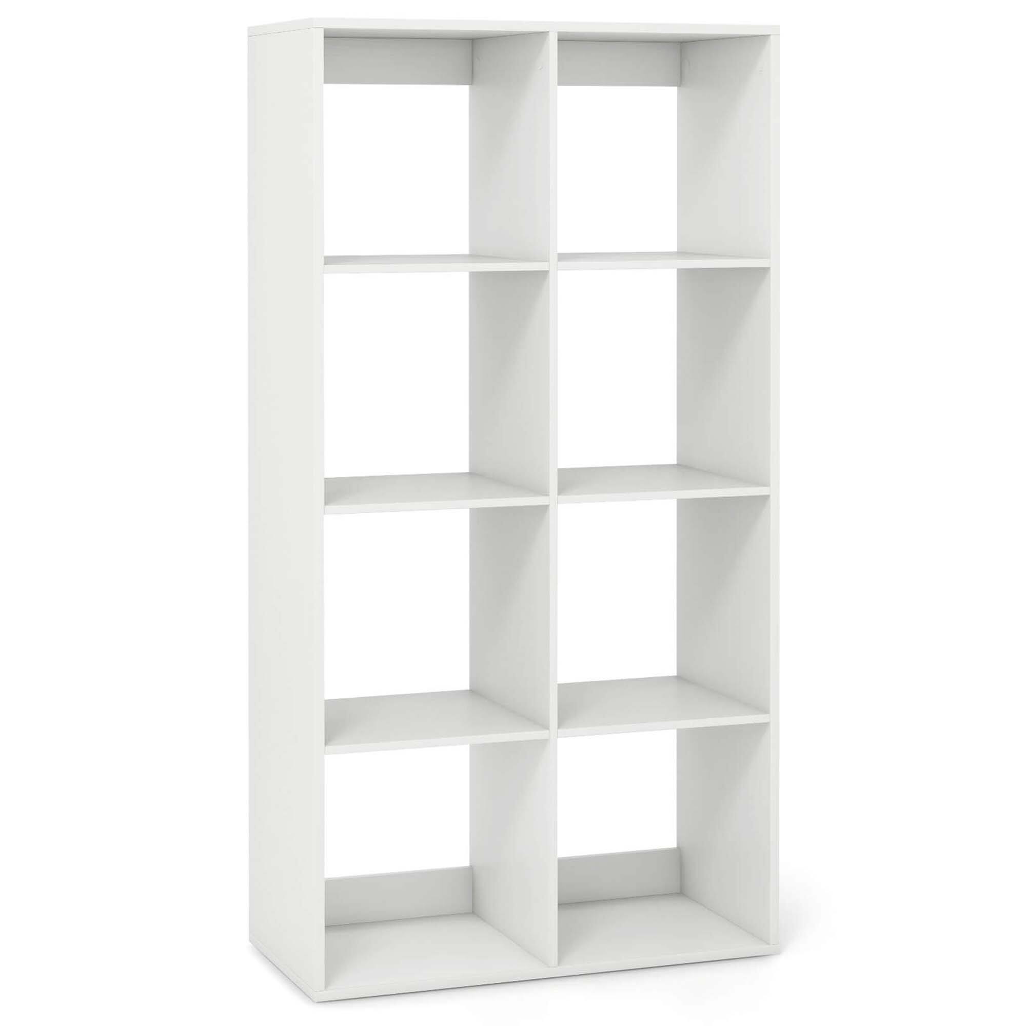 Alt View 9. Costway - Costway 8-Cube Open Bookshelf with Anti-tip Kits Home Modern Style Storage Shelf for Study - White.