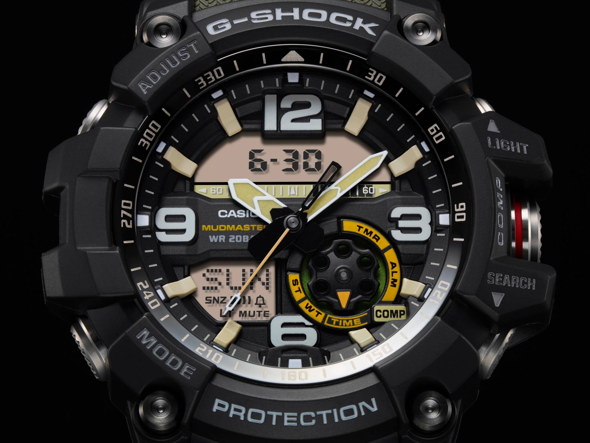 Alt View 14. Casio - Men's G-Shock Mudmaster Twin-Sensor Analog-Digital 55mm Watch - Green.