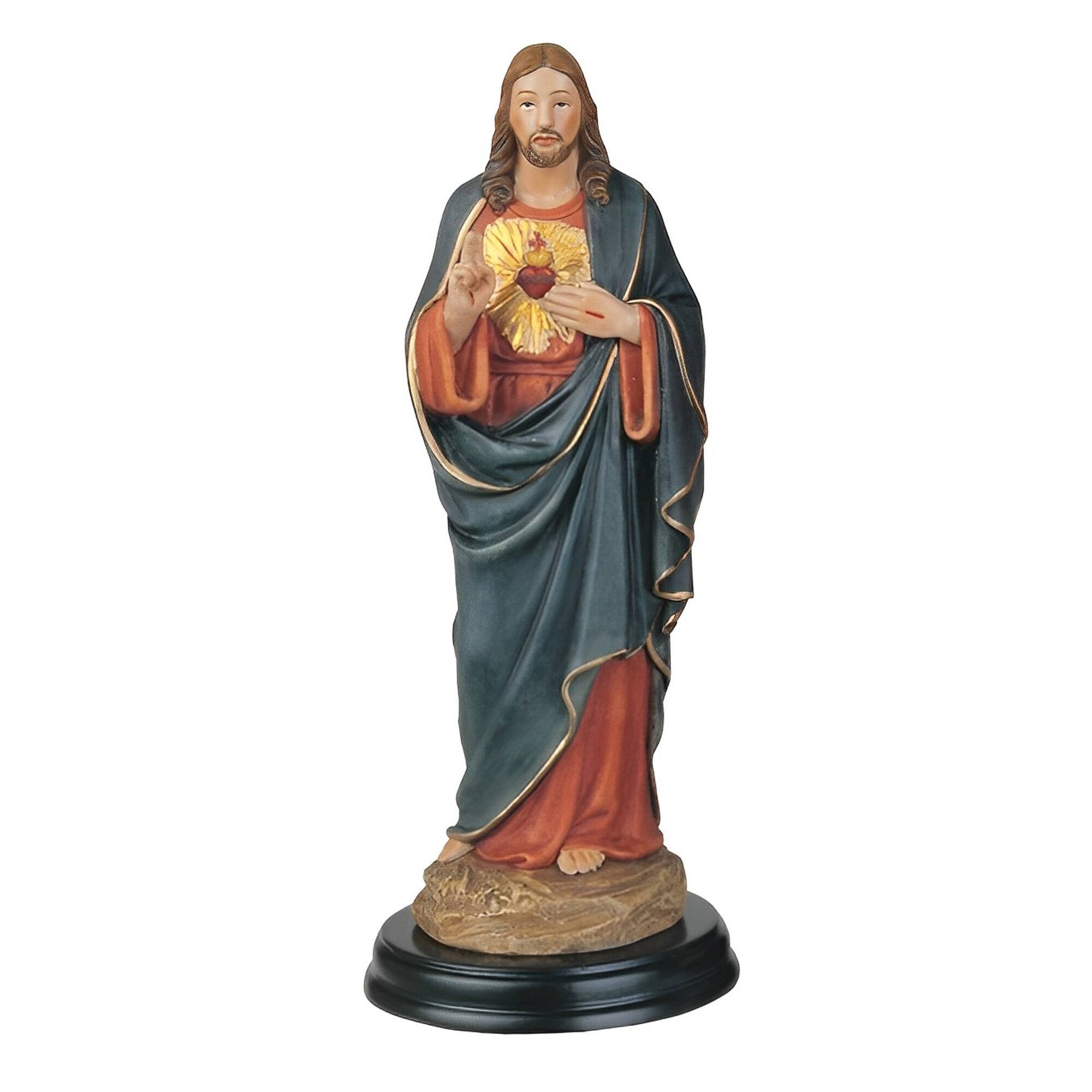 FC Design - 5"H Sac Heart of Jesus Holy Figurine Statue Desk Tabletop Home Decor Gift - Multi-Color