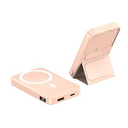 YONWAY - 10000mAh Magnetic Fast Charging PowerBank, Foldable Wireless Charger with Stand and LED Display Battery Pack for iPhone