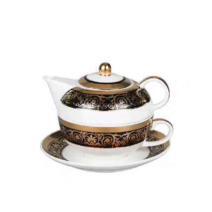 Front. Jiallo - The Majestic Tea Service Collection - Tea for one Tea Set - Multi color.