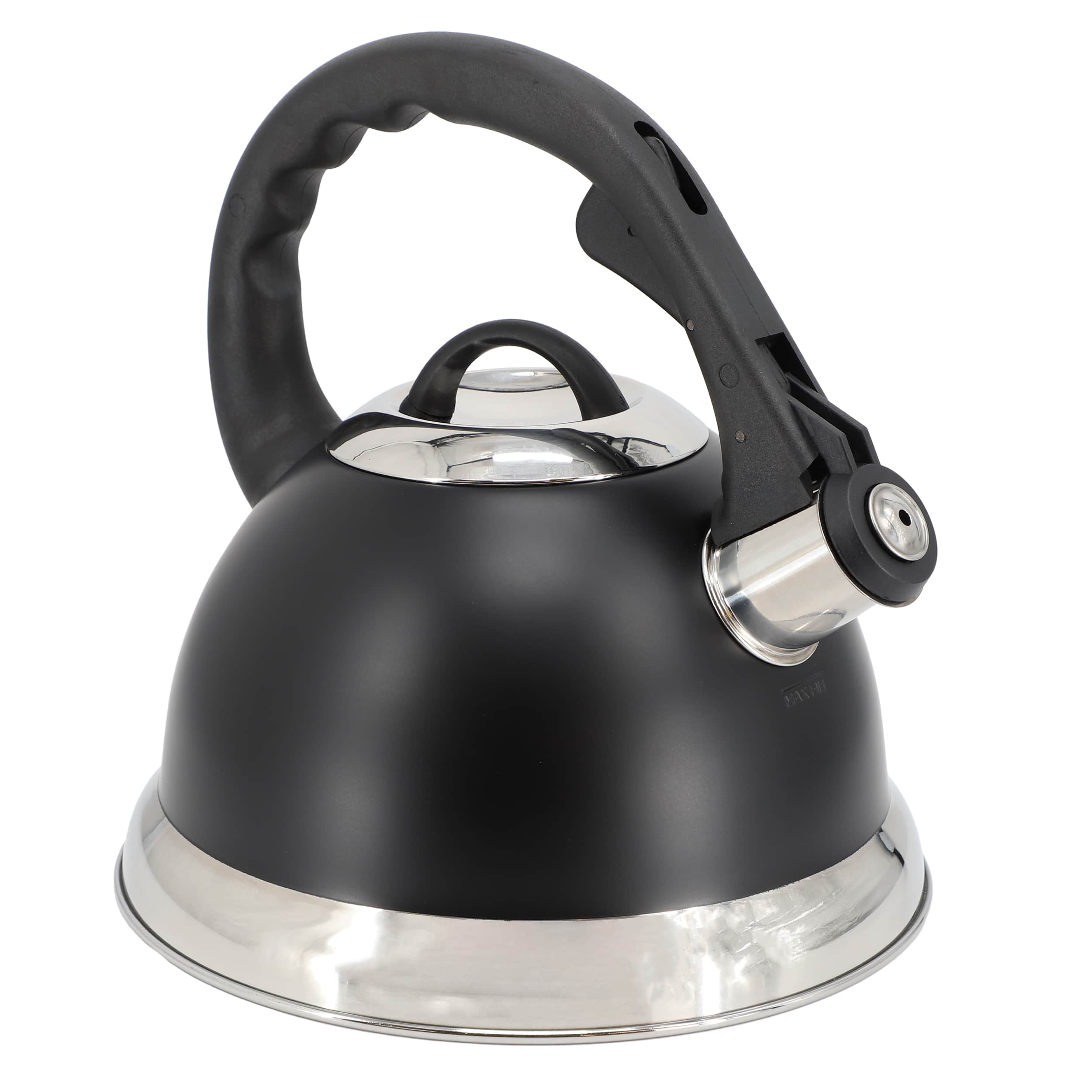 Mr. Coffee - Clarefield 2.4 Quart Stainless Steel Whistling Tea Kettle - Black