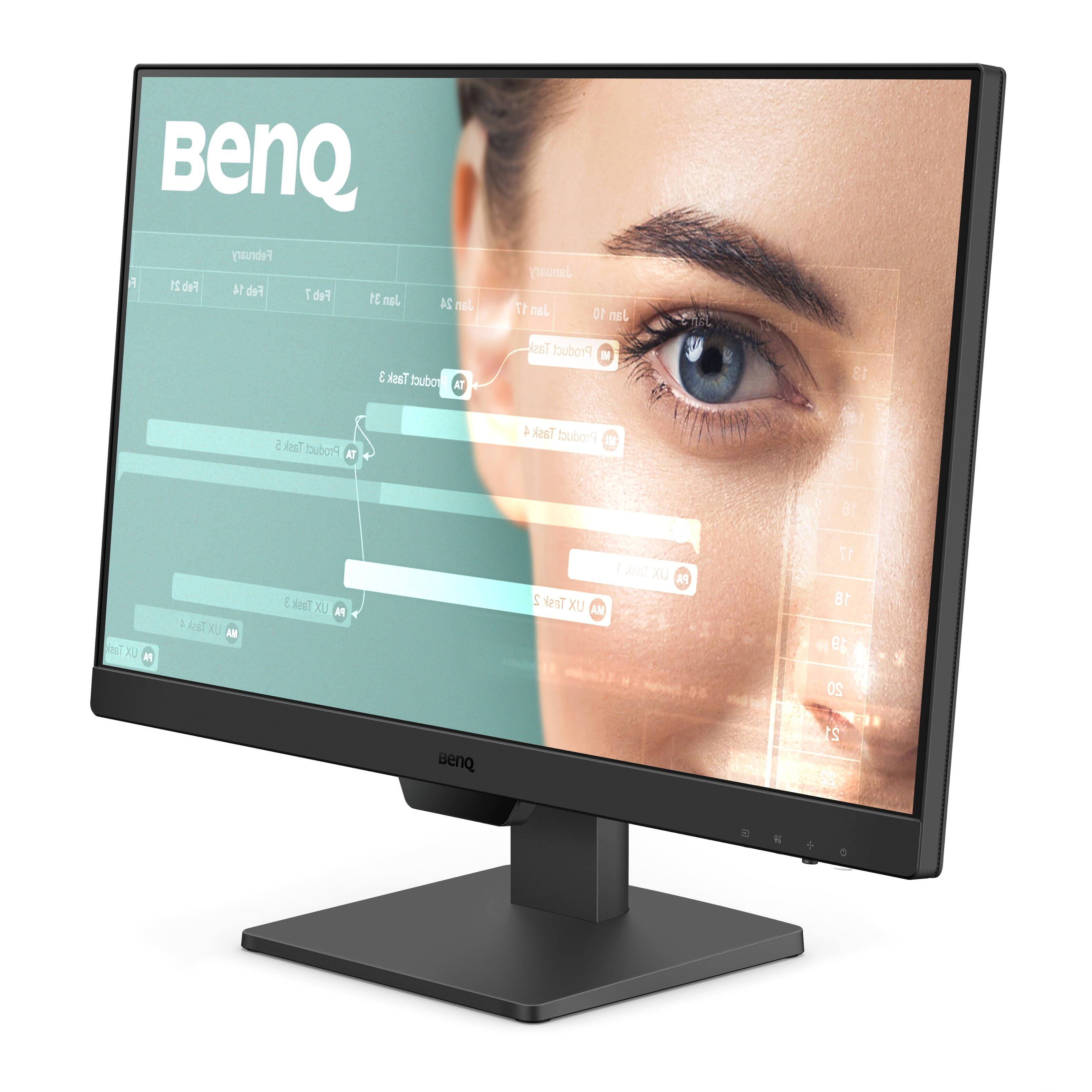 Left. BenQ - GW2490 23.8" IPS LED 1080p Monitor FHD 100Hz Ultra-Slim Bezel with Brightness Intelligence (HDMI/DP) - Black.