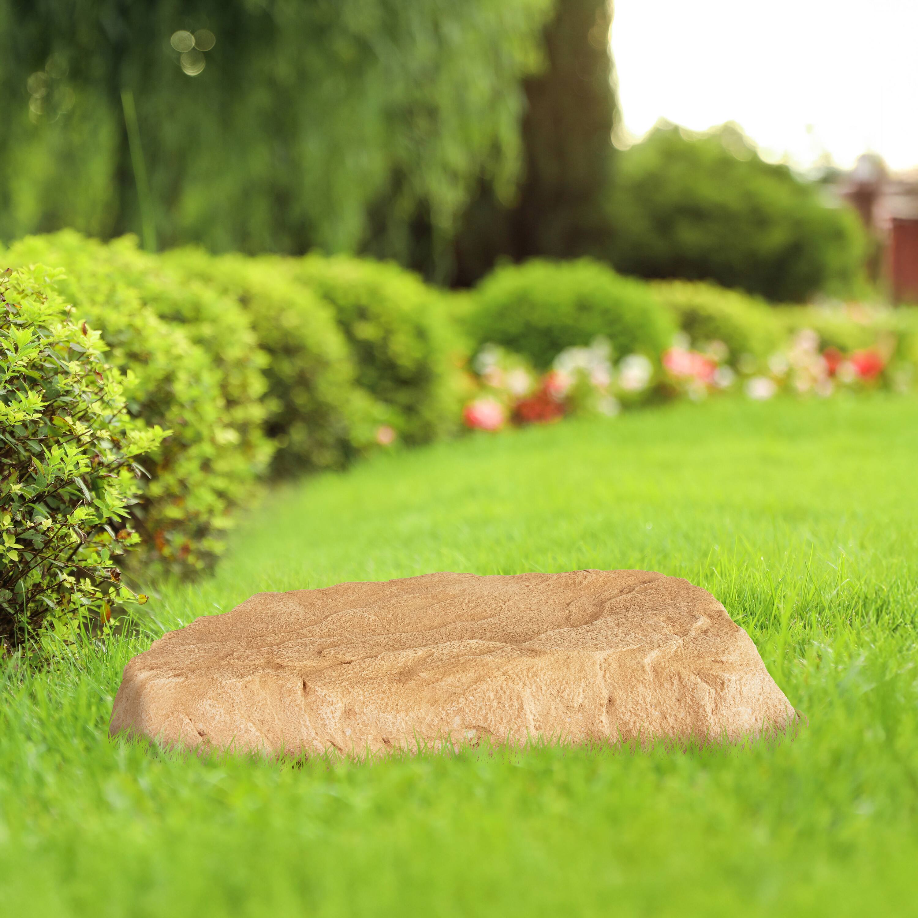 Alt View 9. Sunnydaze - Flat Artificial Landscape Rocks with Stakes - Sand.