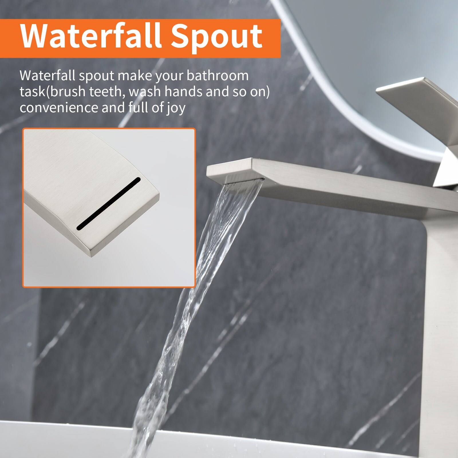 Waterfall Spout

Waterfall spout make your bathroom task (brush teeth, wash hands and so on) convenience and full of joy