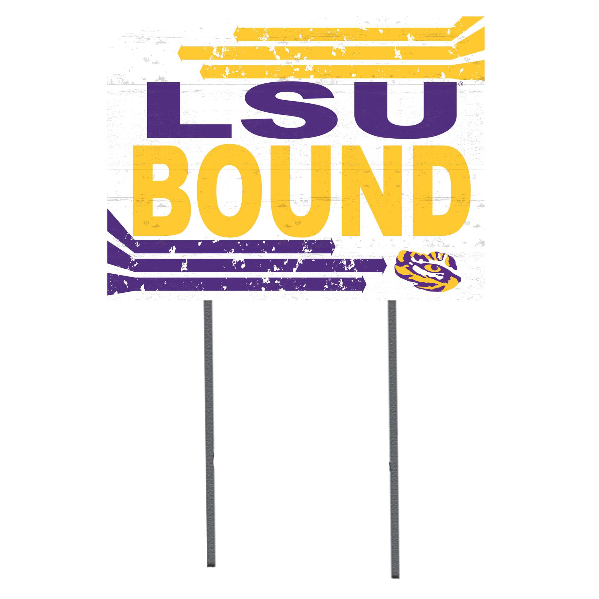 LSU Tigers 18'' x 24'' Bound Yard Sign
