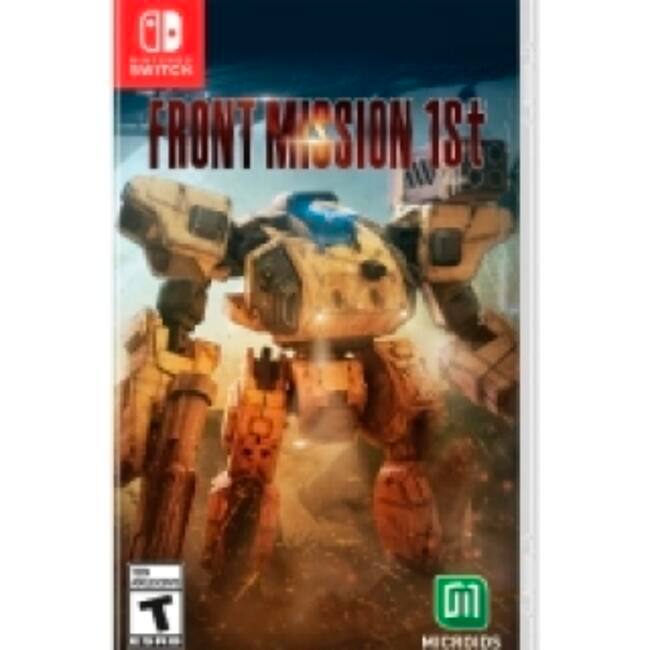 Sure, here is the corrected and grouped text from the image:

**Front Mission 1st**

**Nintendo Switch**

**T** (ESRB rating)

**M** (Mighty)

**Mighty** (Publisher logo)