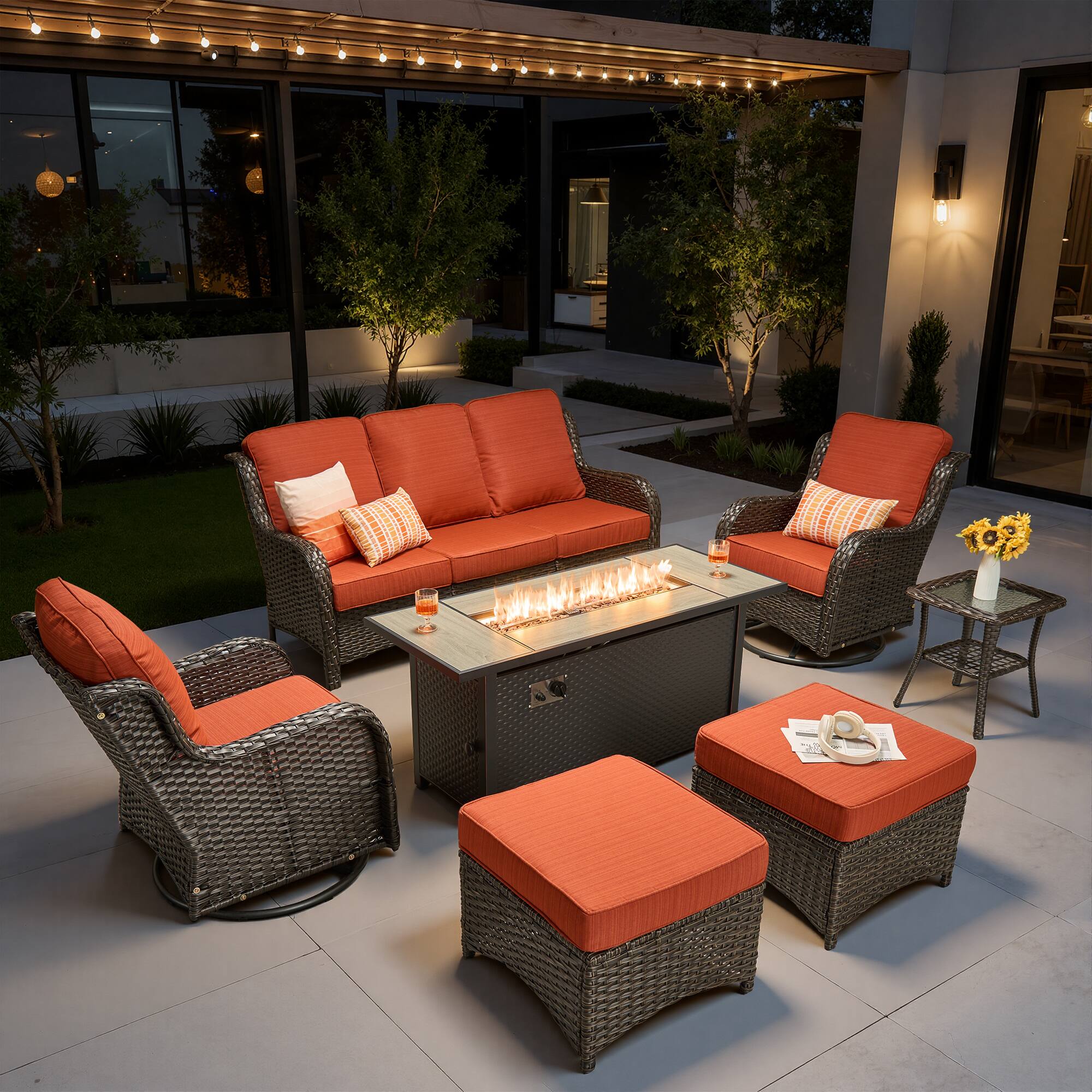 Orange Red(Brown Wicker)