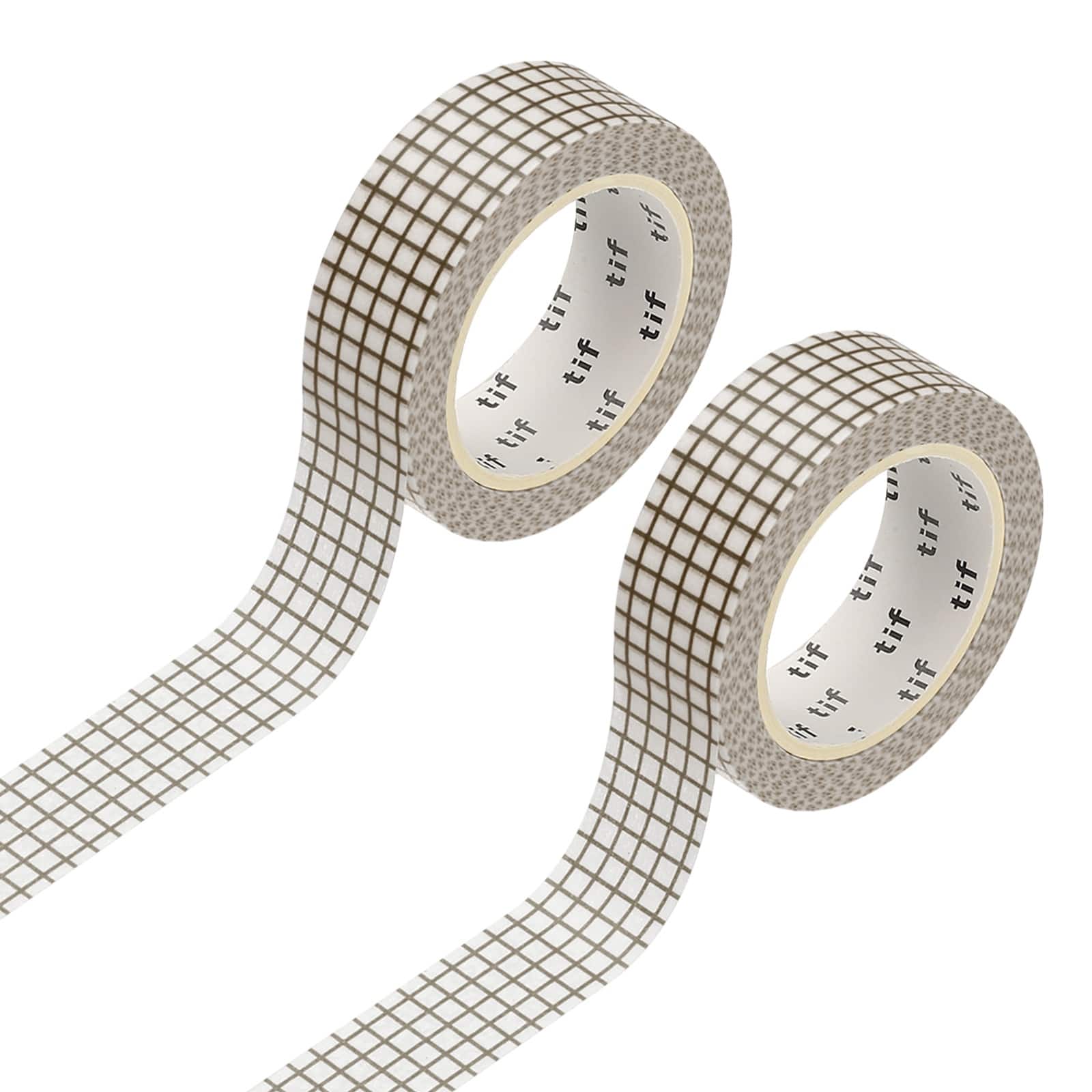Unique Bargains - 2 Rolls Grid Washi Tape, 0.6in x 11yds Decorative Colored Masking Tape, Craft, Gift Wrap, Scrapbook, Party Decor - Brown price history on PriceWatchPro