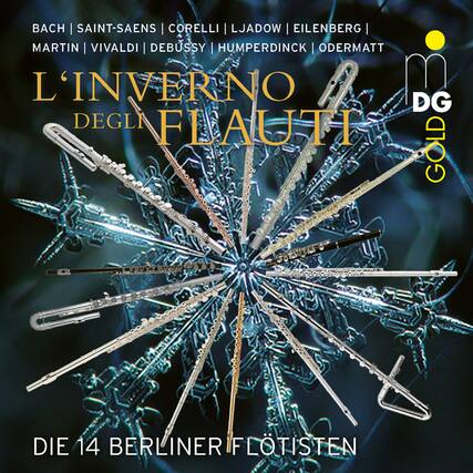 BACH | SAINT-SAENS | CORELLI | LJADOW | EILENBERG | MARTIN | VIVALDI | DEBUSSY | HUMPERDINCK | ODERMATT
L'INVERNO DEGLI FLAUTI
DG GOLD
DIE 14 BERLINER FLÖTISTEN