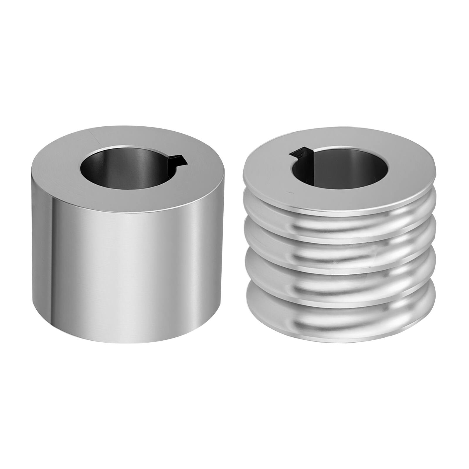 Alt View 5. VEVOR - Replacement Roller for Rolling Mill 4 Sizes Grooves Metal Roller, Jewelry DIY Tool Accessory Parts, 1 Half-Round, 1 Flat - Silver.