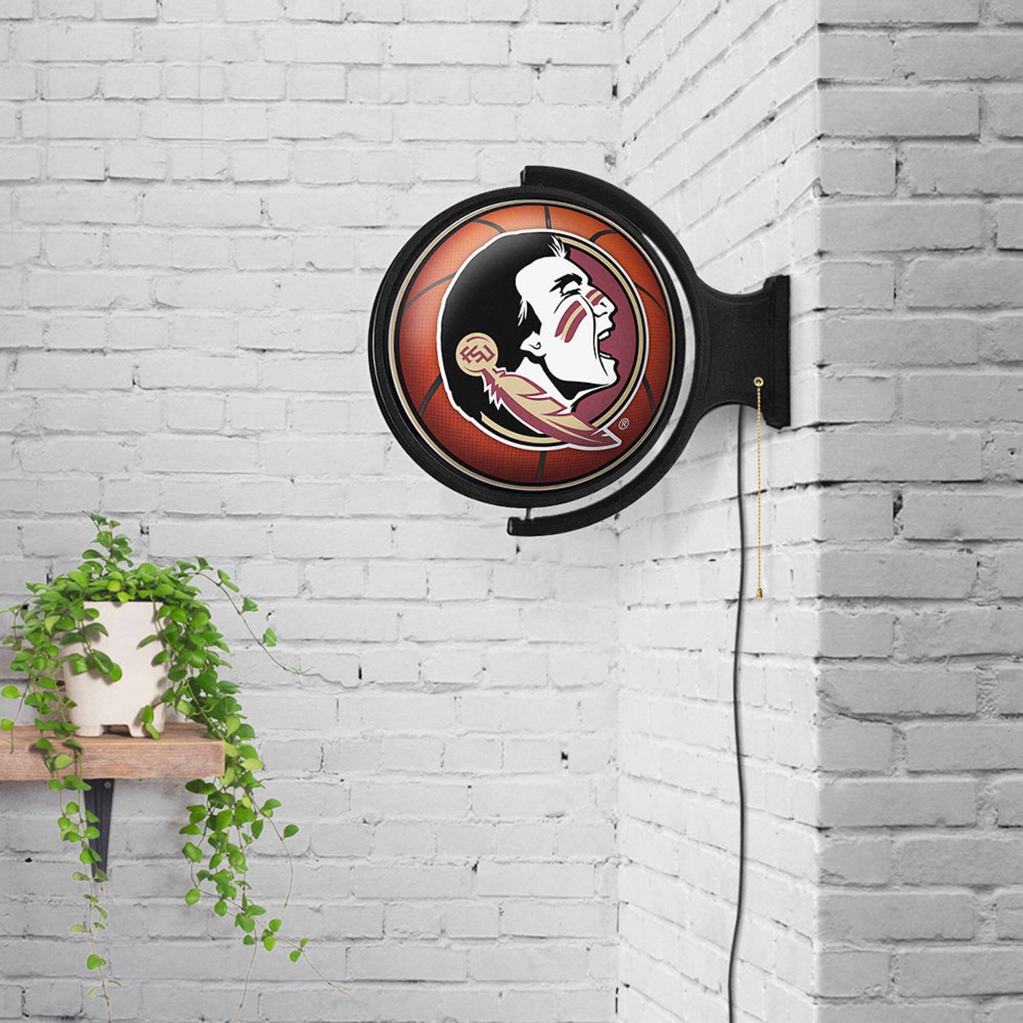 Alt View 2. The Fan-Brand - Florida State Seminoles Basketball 21'' x 23'' Rotating Lighted Wall Sign - Multicolor.