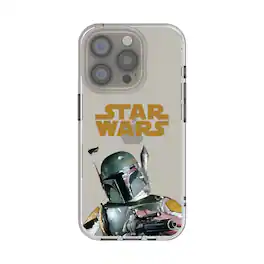 Keyscaper - Star Wars: The Empire Strikes Back Color Block Clear Phone Case - Apple iPhone 15 - Boba Fett