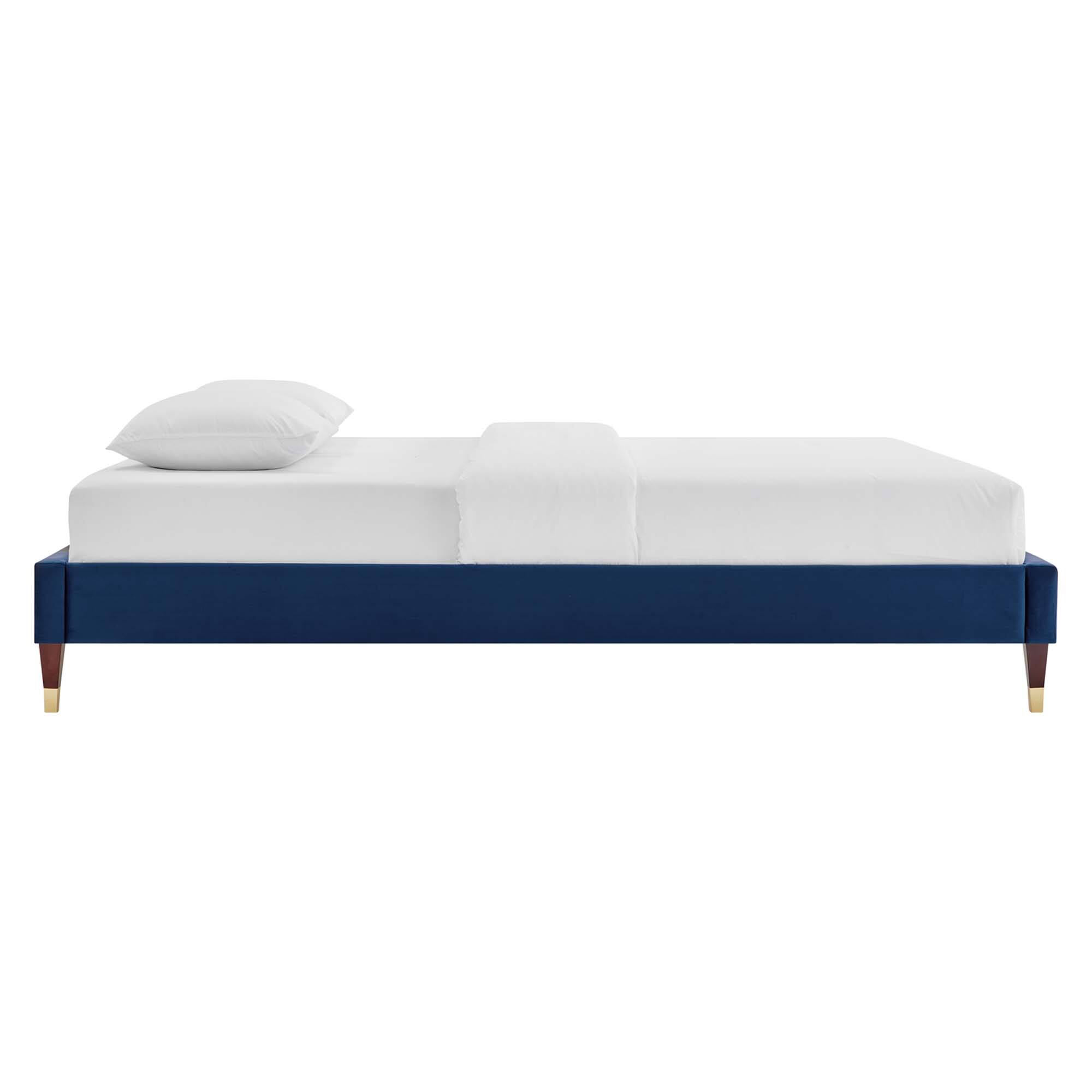 Back. Modway - Margo Wood Full Platform Bed Frame - Brown.
