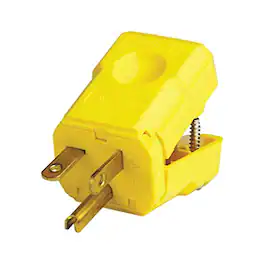 Leviton - 081-05456-0VY 20 Amp Python Straight Blade Plug 6-20P Nylon - Yellow