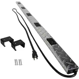 Legrand - 6 ft L 10 outlets Power Strip - Silver