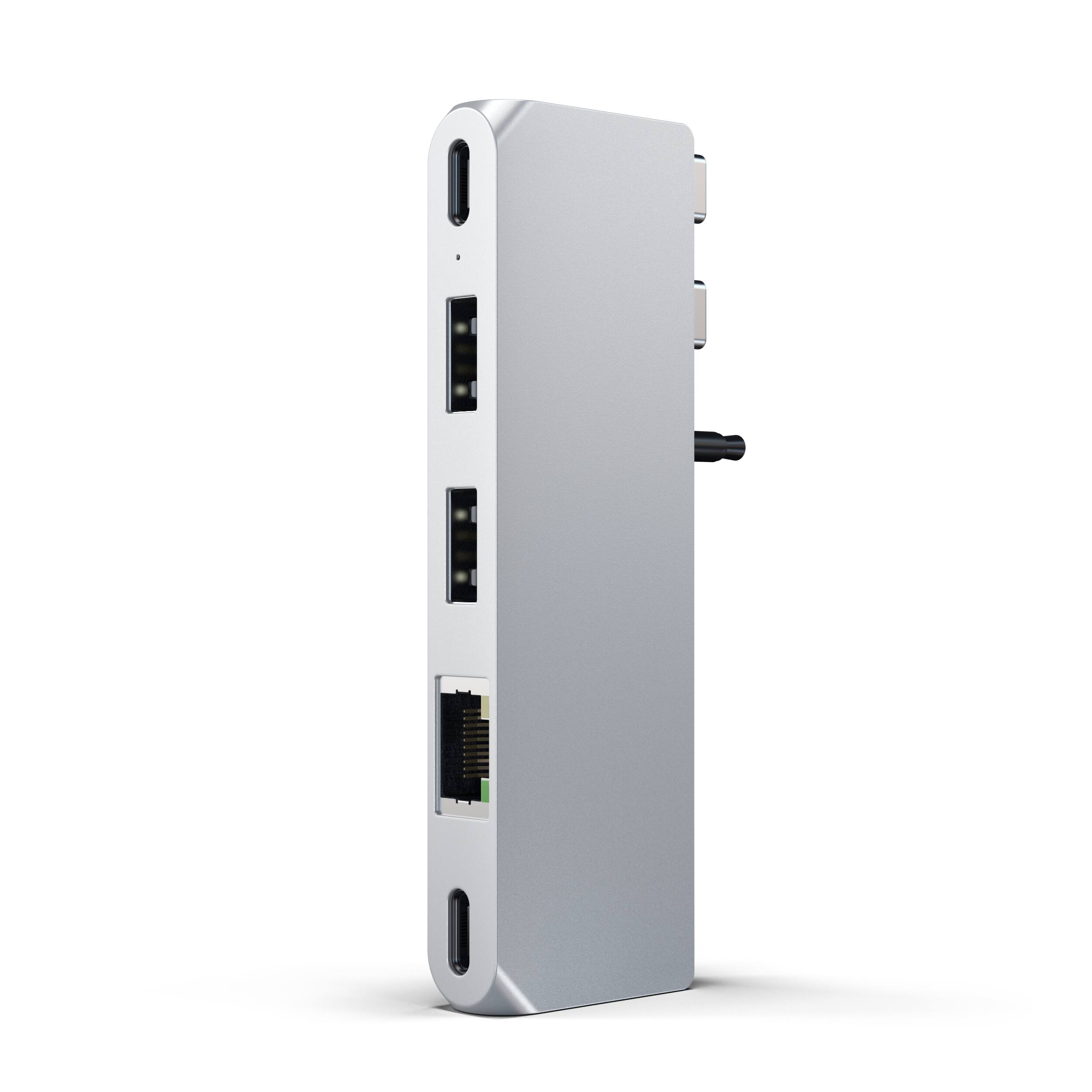 Alt View 12. Satechi - Satechi USB-C Pro Hub Mini Adapter - Silver - Silver.