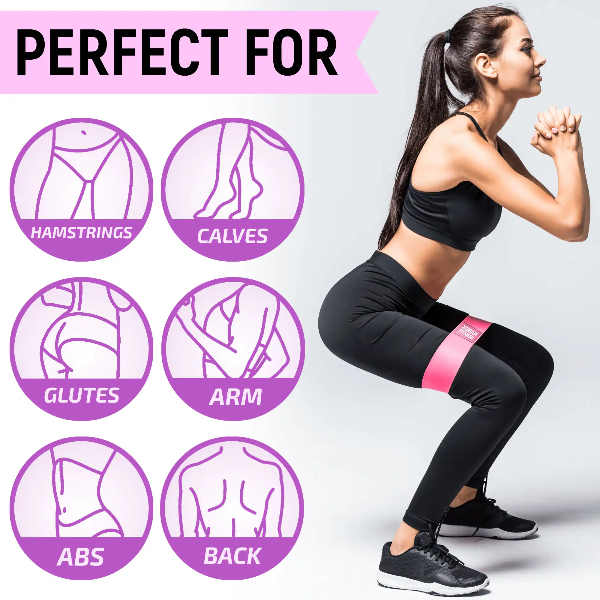 PERFECT FOR

HAMSTRINGS  
CALVES  
GLUTES  
ARM  
ABS  
BACK