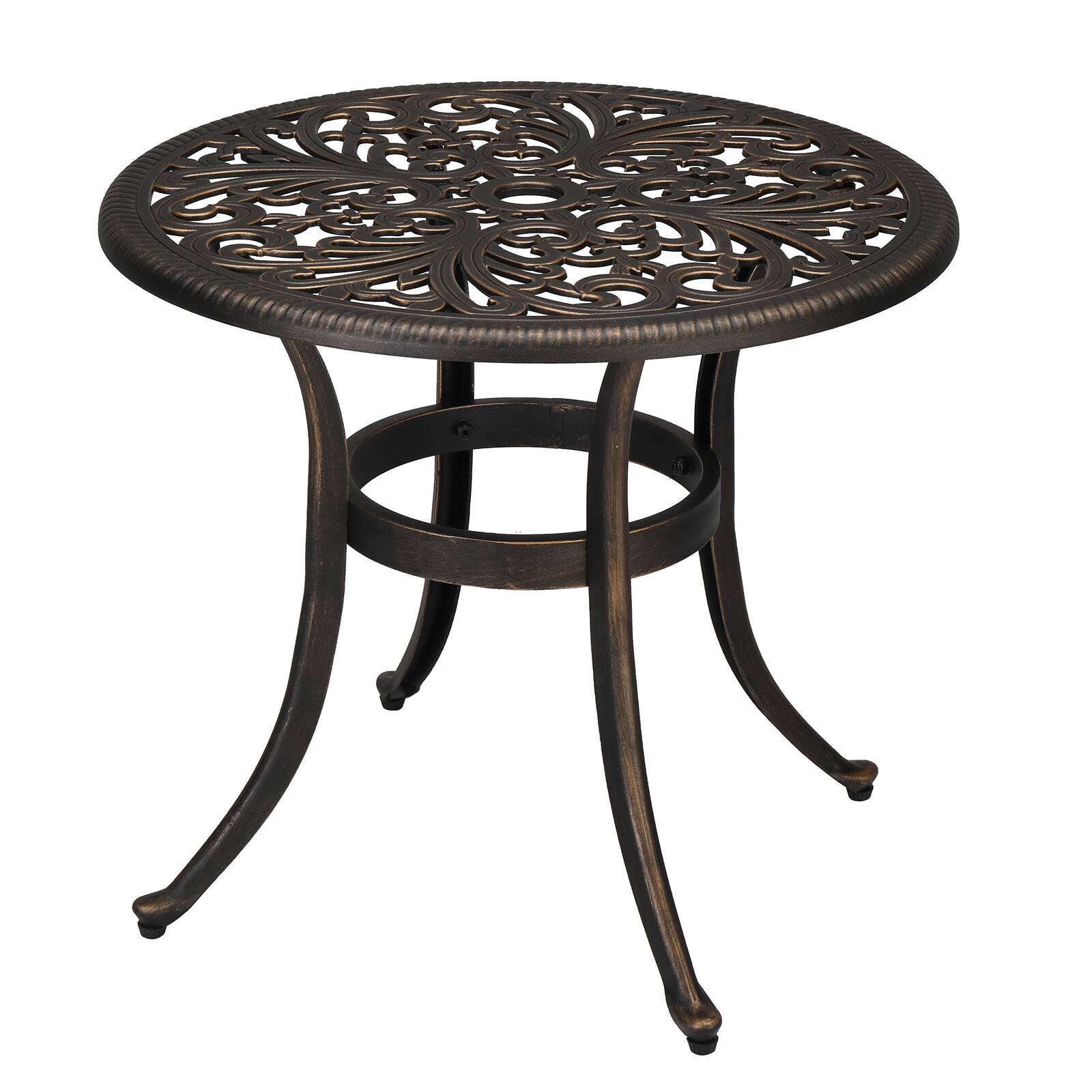 Iron Accent Side Tables In Bronze
