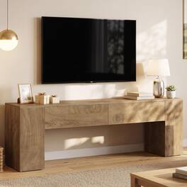 Tribesigns - 63 Inch TV Stand with Drawers, TV Console for TVs up to 70 Inch, Modern Entertainment Center with 2 Storage Drawers, Med - Brown