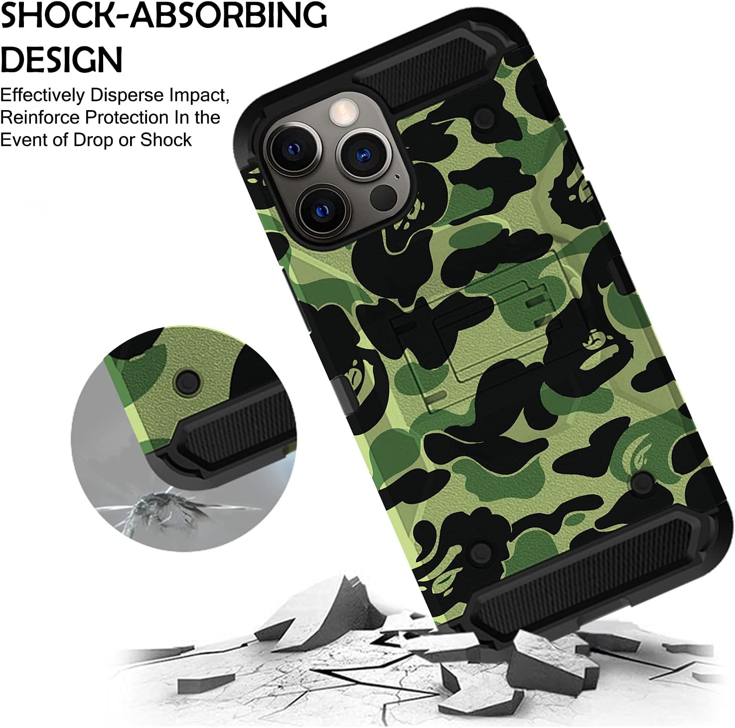 SHOCK-ABSORBING DESIGN  
Effectively Disperse Impact, Reinforce Protection In the Event of Drop or Shock