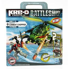 Mega Brands - KRE-O Battleship Combat Chopper Building Set - 2 Kreon Figures Included - 174 Pieces - Multi
