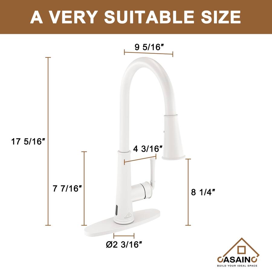LED Infrared Sensor Pull Down Kitchen Faucet Switchable Water Flow ...