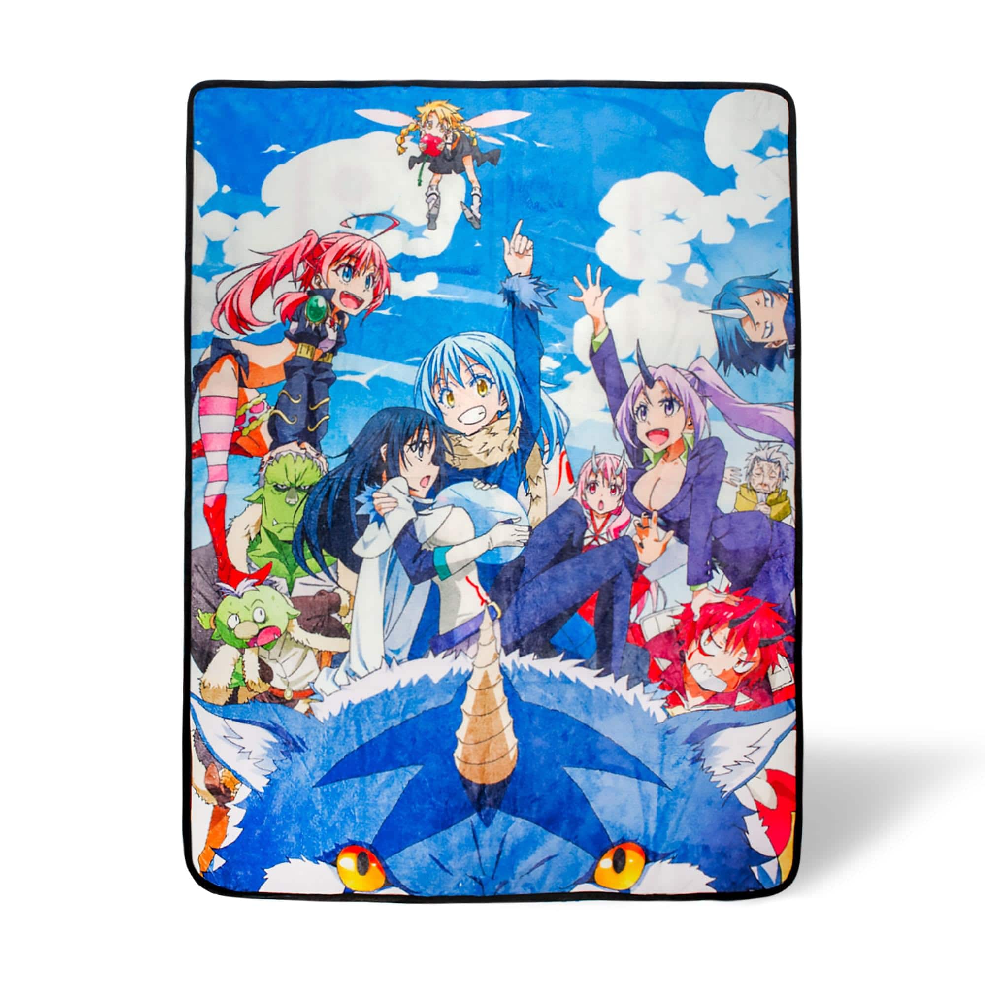 Just Funky - That Time I Got Reincarnated As A Slime Fleece Throw Blanket | 45 x 60 Inches - Blue