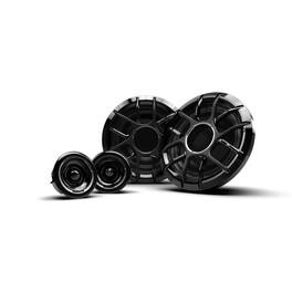 Wet Sounds - ZERO Series - ZERO 6 CS-B Black 6.5" Component Neodymium Marine Speakers w/ Horn-Loaded Titanium Tweeter - Black/Gray