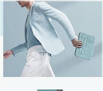 Alt View 4. SaharaCase - iPad mini A17 Pro & 6th Generation 2021 Protection Bundle, Multi-Angle Case with Tempered Glass Screen - Blue.