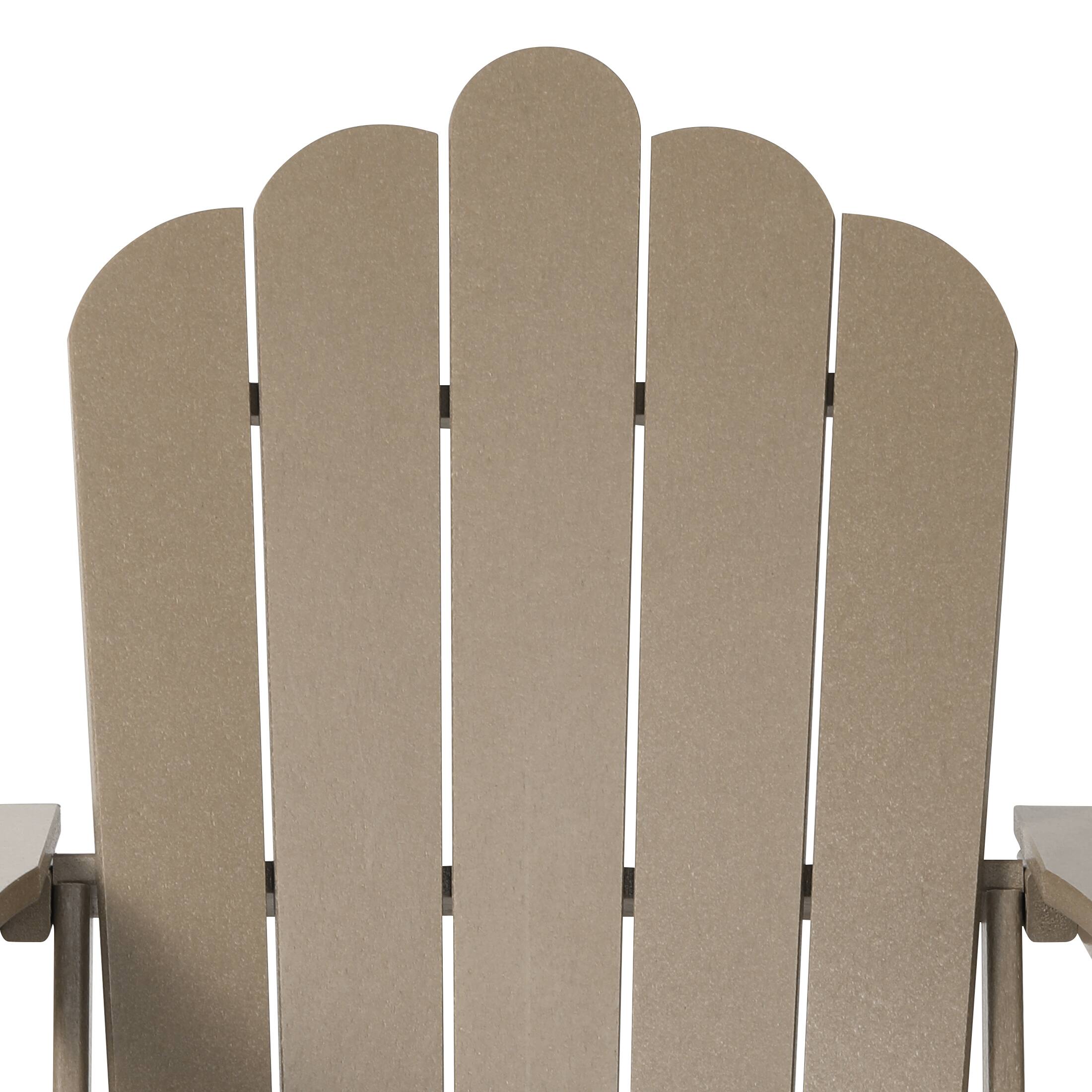 Alt View 1. WestinTrends - WestinTrends Highland 3-Piece Adirondack Chair with Cup Holder and Folding Ottoman and Table Set - Weathered Wood.