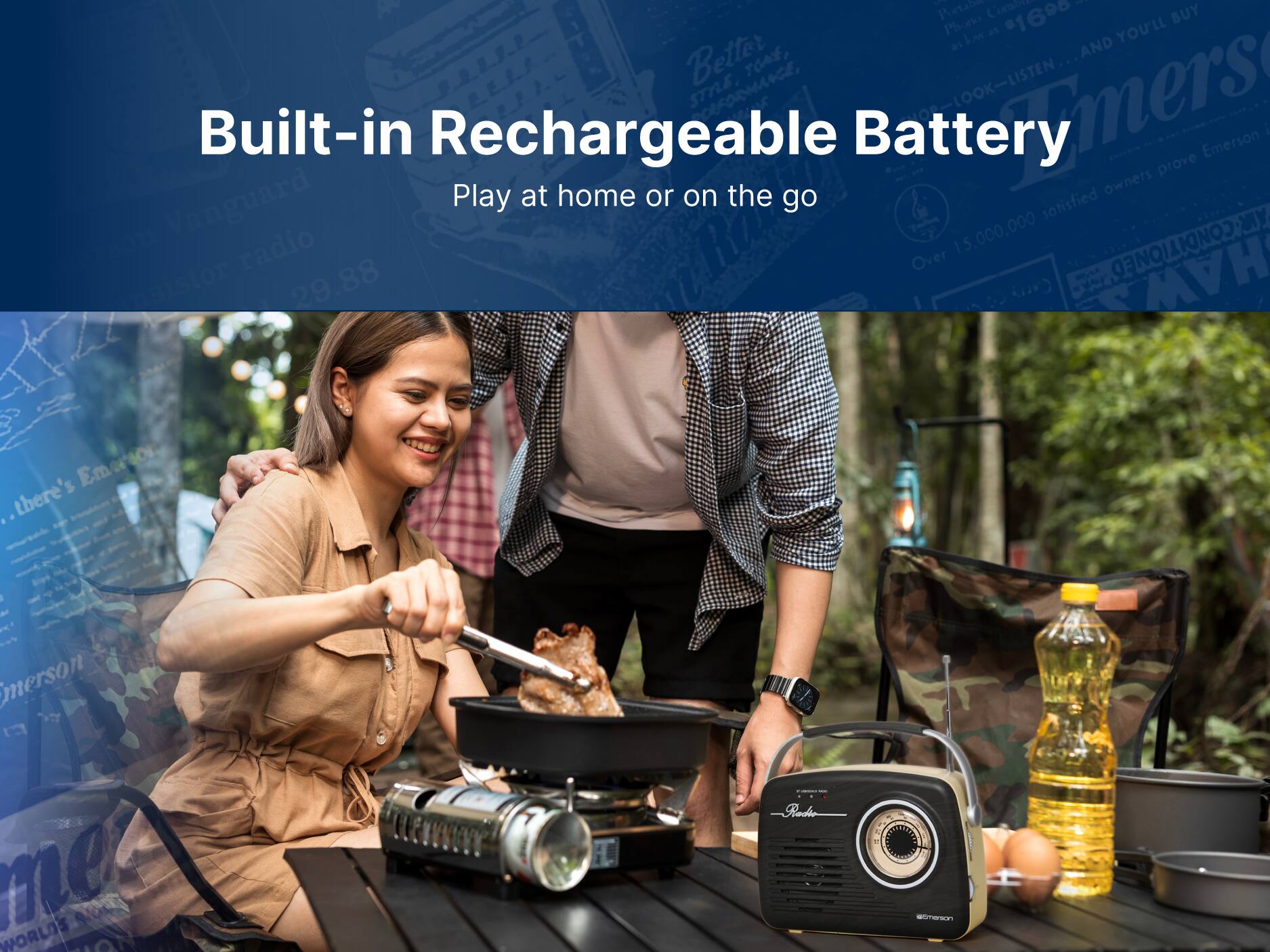 Built-in Rechargeable Battery
Play at home or on the go