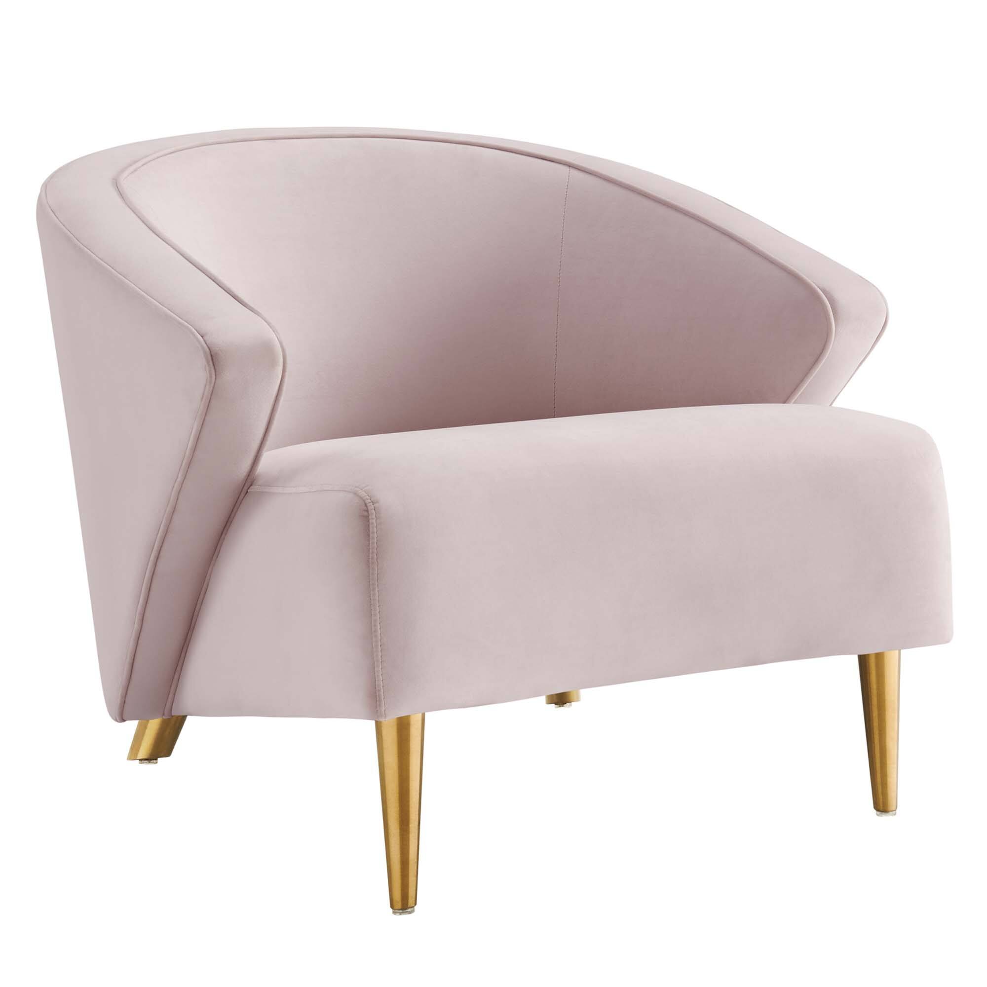 Angle. Modway - Odyssey Performance Velvet Armchair by Modway - Pink.