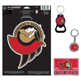 WinCraft - Ottawa Senators 4-Pack Key Rings and Magnets Set - Multicolor