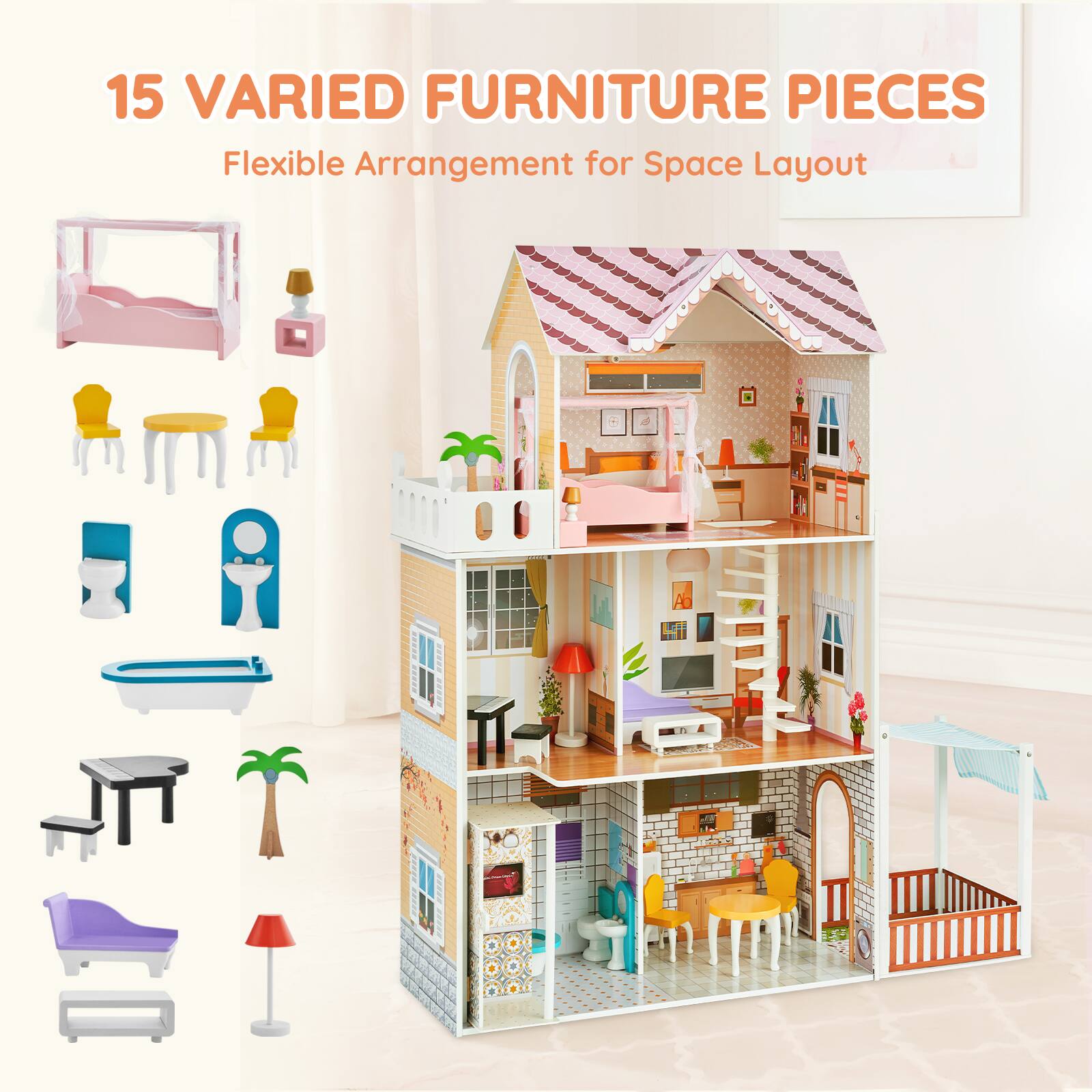15 Varied Furniture Pieces

Flexible Arrangement for Space Layout