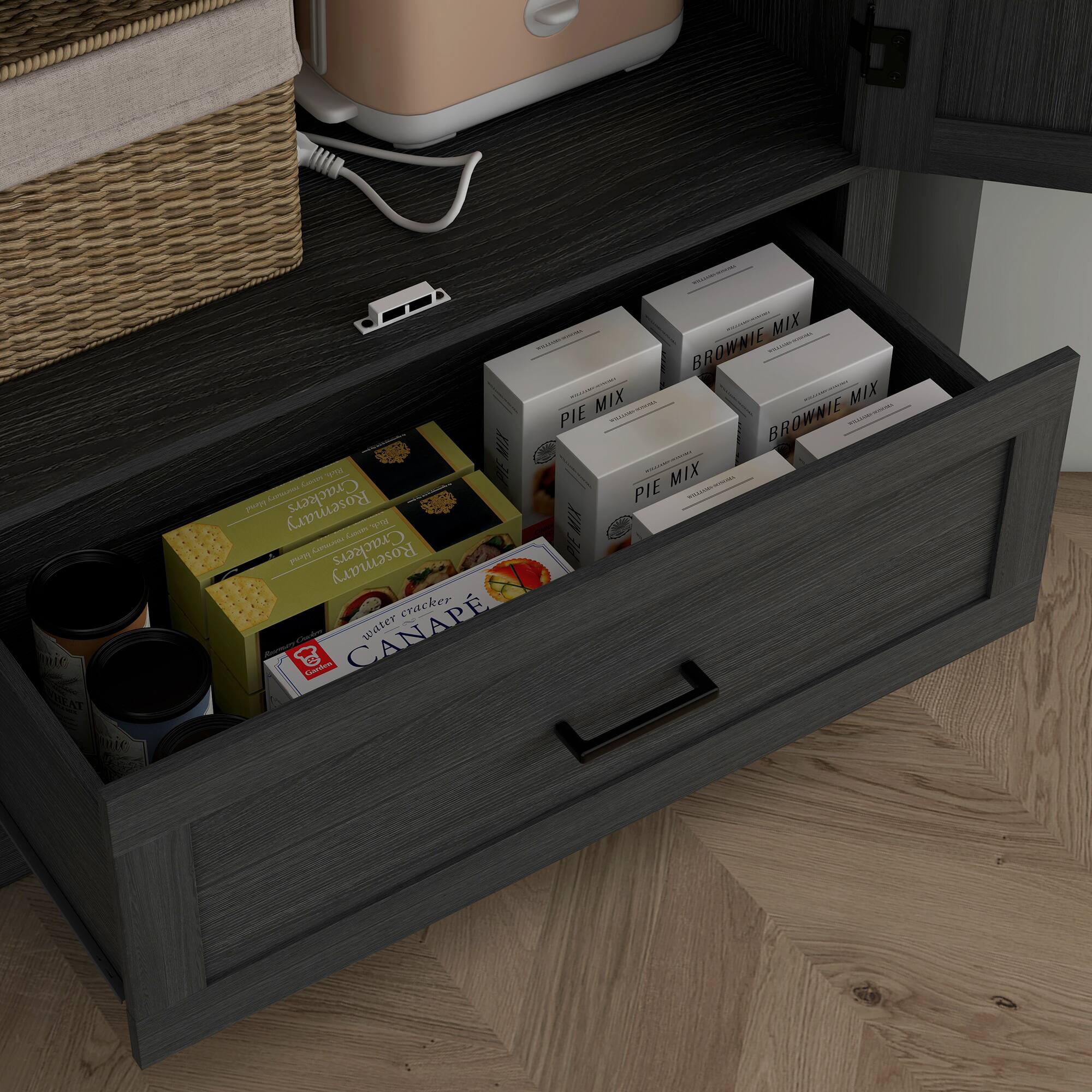 The text on the image is:

- BROWNIE MIX
- PIE MIX
- CANAPE
- Rosemary cracker
- Rosemary cracker
- Costen

Grouped and corrected:

- BROWNIE MIX
- PIE MIX
- CANAPE
- Rosemary cracker
- Rosemary cracker
- Costen