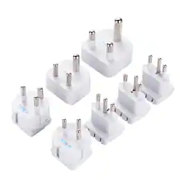 Ceptics - 7 Extra SWadAPt Attachments for World Travel Adapter – Dual Voltage Compatible, International Plug Adaptor Kit - White