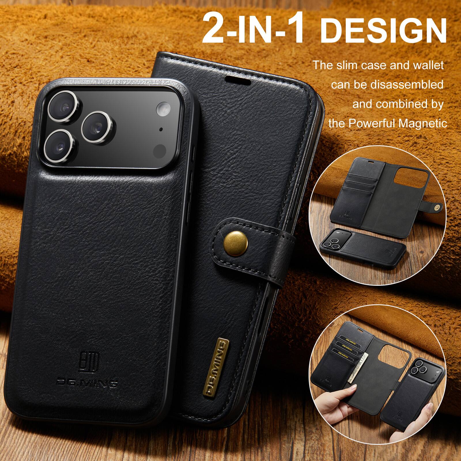 2-IN-1 DESIGN

The slim case and wallet can be disassembled and combined by the Powerful Magnetic