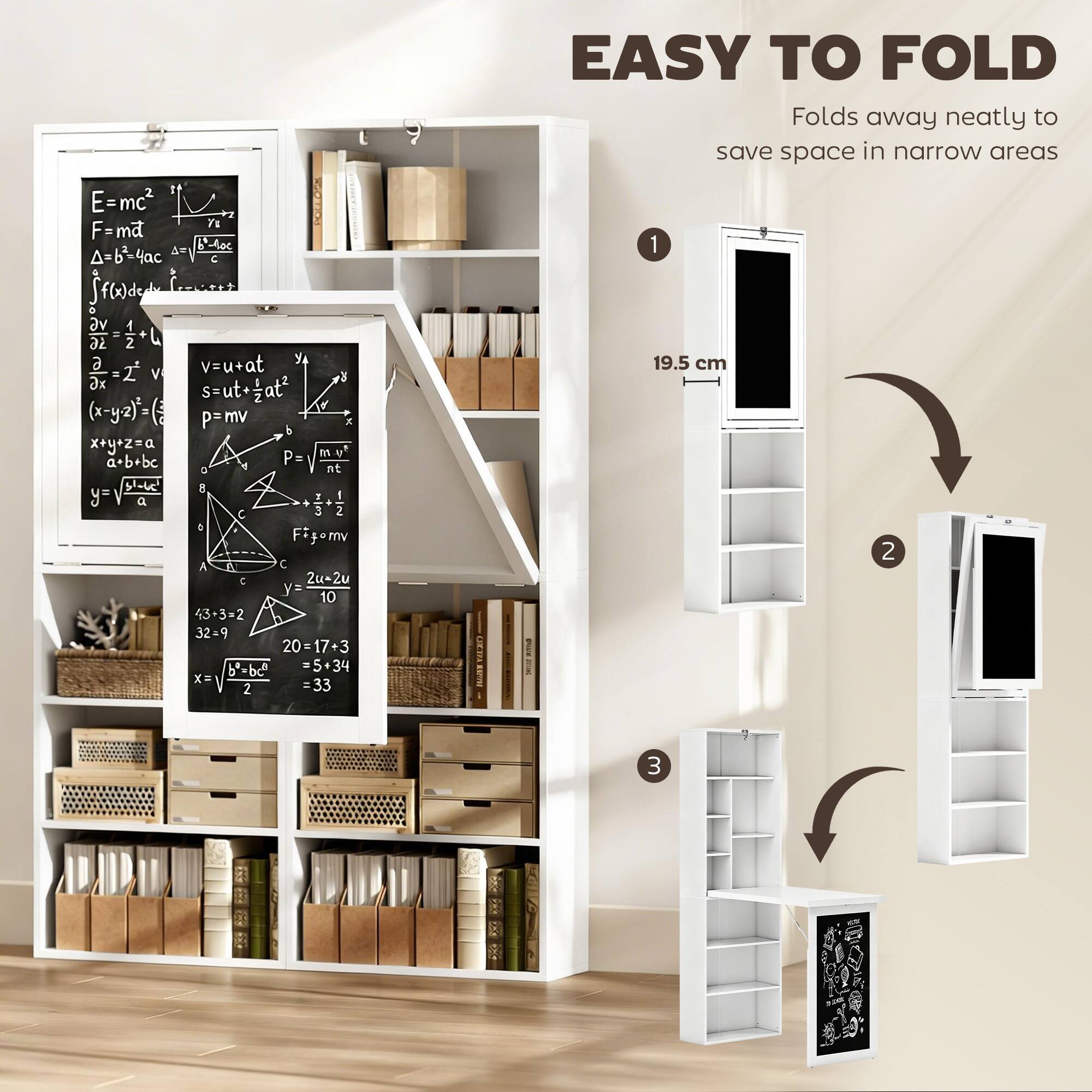 E=mc²  
F=mdt  
Δb²=4ac  
∫f(x)dx  
∂v/∂z=1/2 + u  
∂x/∂z²=v  
(x-yz)=(x²)  
xyz=z=a  
a+b+bc  
y=√(st/u)  
P=mv  
P=mv  
F=ma  
v=u+at  
s=ut+1/2at²  
(x-yz)=(x²)  
p=mv  
x+y+z=a  
a+b+bc  
y=√(st/u)  
2u-2u=10  
43-3=2  
32-9=20=17+3  
b-bc=5+34  
x=√(b²-bc)  
=33  

EASY TO FOLD  
Folds away neatly to save space in narrow areas  
19.5 cm