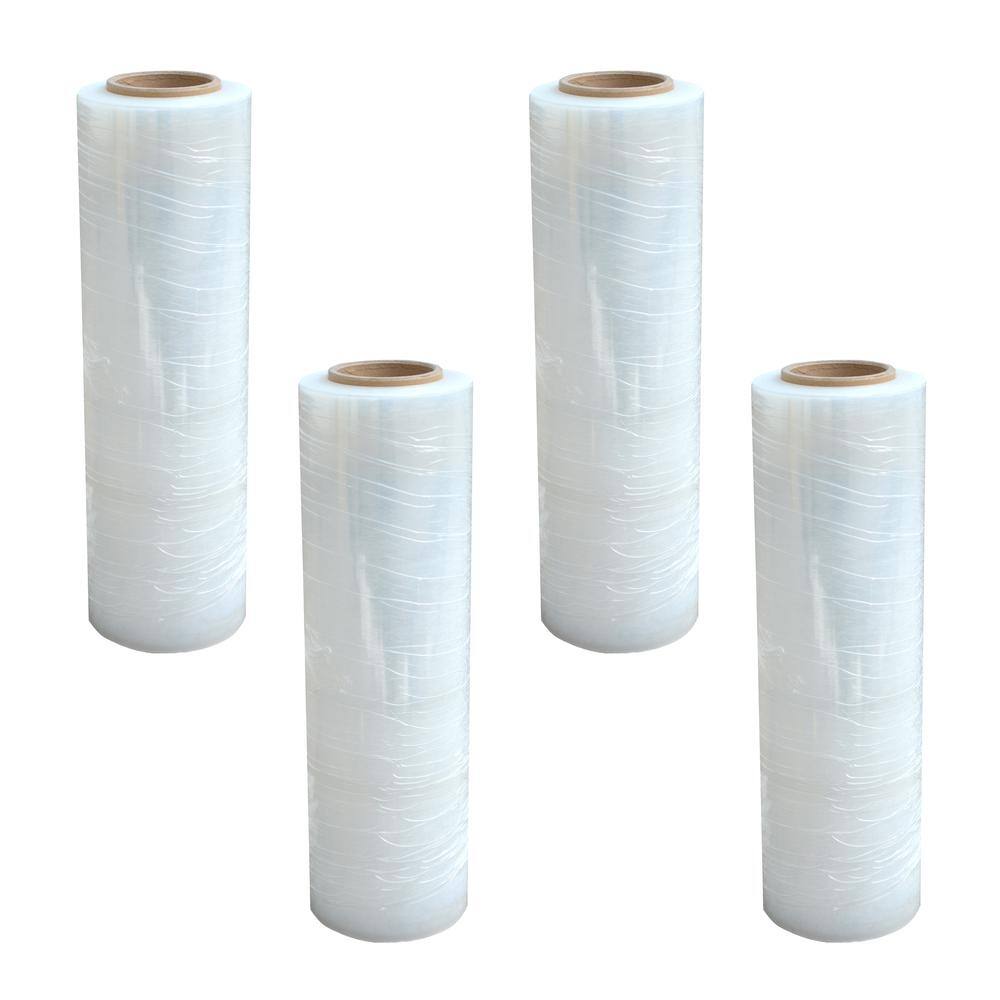 Front. Sportsman Pro-Series - 4 Piece Stretch Wrap Roll â€“ 18 in. x 1500 ft. - Clear.